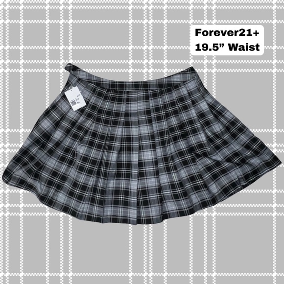 Forever21+ Plaid Tartan Pleated Mini Skirt NWT - Picture 1 of 3